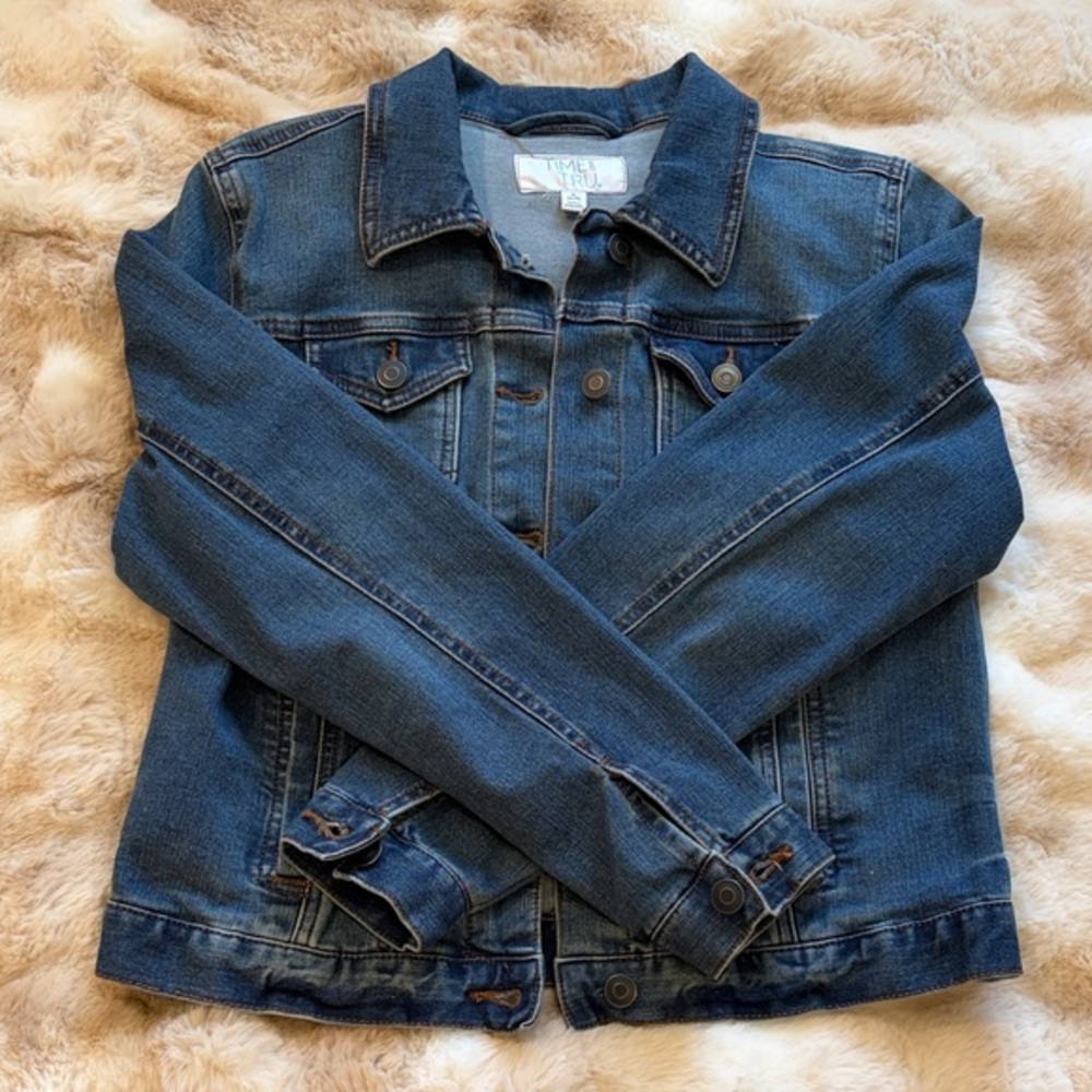 Time and Tru Indigo Blue Denim Jacket size small